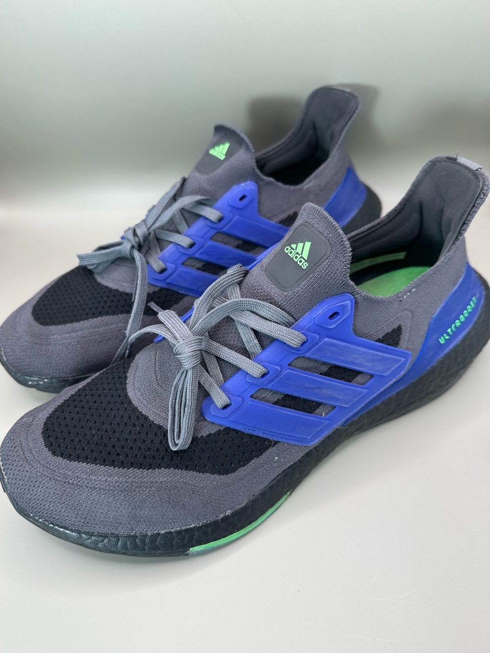 adidas Men's Ultraboost Athletic Shoes - Gray/Black/Blue/Green